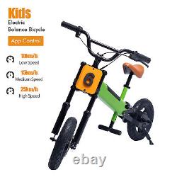 12 Electric Kids Balance Bike Training Bicycle Adjustable Seat Tire 5-12 Years