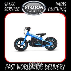 12 KIDS ELECTRIC BALANCE BIKE 100w 24v BLUE WITH QUICK CHANGE BATTERY