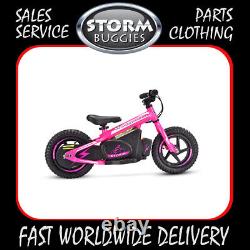 12 KIDS ELECTRIC BALANCE BIKE 100w 24v PINK QUICK CHANGE BATTERY