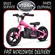 12 Kids Electric Balance Bike 100w 24v Pink With Quick Change Battery