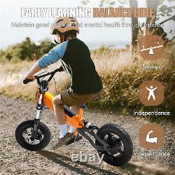 12 Kids Electric Bike Balance Bike 200W 3 Speed 4Ah Battery Xmas Gift