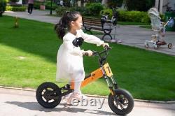 12 Kids Electric Bike Balance Bike 200W 3 Speed 4Ah Battery Xmas Gift