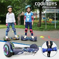 2022 Hover Board Galaxy Blue Electric Scooter Bluetooth 2LED Wheel Balance Board