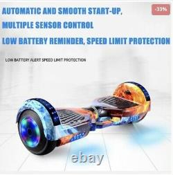 2022 Hover Board Galaxy Blue Electric Scooter Bluetooth 2LED Wheel Balance Board