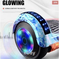 2022 Hover Board Galaxy Blue Electric Scooter Bluetooth 2LED Wheel Balance Board