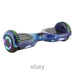 2022 Hover Board Galaxy Blue Electric Scooter Bluetooth 2LED Wheel Balance Board