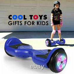 6.5Wheel Light Hoverboard Bluetooth Electric Scooter Self-Balancing Board Blue
