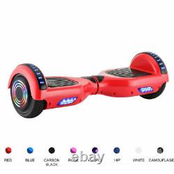 6.5'' 2-Wheels Electric Hover Board Bluetooth LED Self Balancing Scooter RED