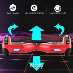6.5'' 2-Wheels Electric Hover Board Bluetooth LED Self Balancing Scooter RED UK