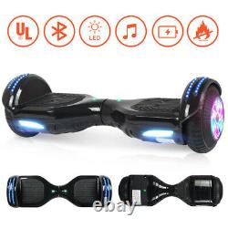 6.5'' Bluetooth Flash Wheels Hover Board Self Balancing Scooters E-Scooter Black