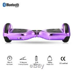 6.5 Bluetooth Self Balancing Electric Hover Scooter LED Flash Wheels + Bag PURP