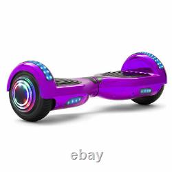 6.5'' Chrome Purple Hoverboard Electric Scooter Self-Balancing Skateboard