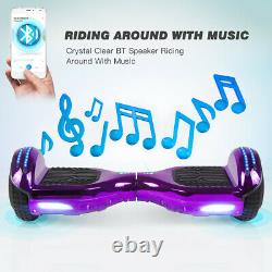 6.5'' Electric Bluetooth Hoverboard Self Balancing Scooter Hoover Board Purple