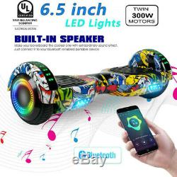 6.5 Electric Hoverboard Self-Balancing LED Bluetooth Scooter 300W Board no Bag