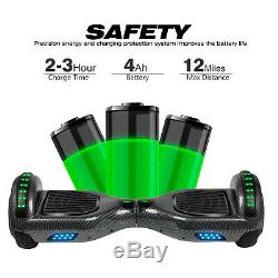 6.5 Electric Hoverboard Self-Balancing LED Bluetooth Scooter 300W Board no Bag