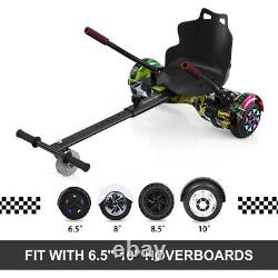 6.5 Electric Scooters Hover Board + Black Hoverkart Bundle Bluetooth LED Lights