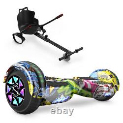 6.5 Electric Scooters Hover Board + Black Hoverkart Bundle Bluetooth LED Lights