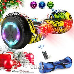 6.5 Electric Self Balance Scooter Hover Board Flash 2Wheels Bluetooth Key+Bag