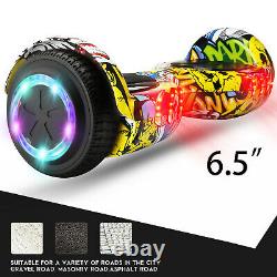 6.5 Electric Self Balance Scooter Hover Board Flash 2Wheels Bluetooth Key+Bag