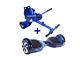 6.5 Galaxy Blue Self Balance Hover Scooter Board Bundle & Blue Hoverkart Gokart