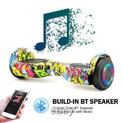 6.5 Hover Board Bluetooth Electric LED Self-Balancing Scooter w Bag Remote Key