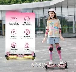 6.5 Hoverboard Bluetooth Electric Self-Balancing Scooters for Kids LED 2 Wheels