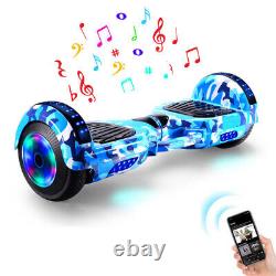 6.5 Hoverboard Bluetooth Electric Self-Balancing Scooters for Kids LED 3 Speeds