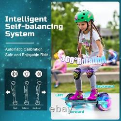 6.5 Hoverboard Bluetooth Electric Self-Balancing Scooters for Kids LED Black