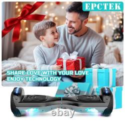 6.5 Hoverboard Bluetooth Electric Self-Balancing Scooters for Kids LED Black