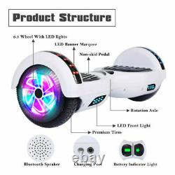 6.5 Hoverboard Bluetooth Self Balance Electric Scooter LED Smart Wheel Board UK