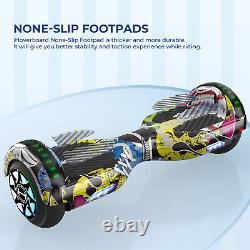 6.5 Hoverboard Bluetooth Self-Balance Electric Scooters LED Wheels With Hoverkart