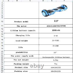 6.5 Hoverboards Electric Self-Balancing Scooters Hover board for kids BT LED
