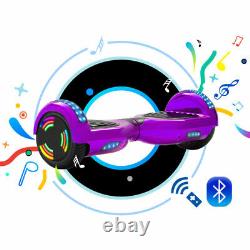 6.5 Inch Hoverboard Chrome Purple Slef-Balancing Smart Scooter 500W Motor-UK