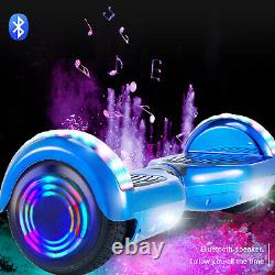 6.5 Inch Hoverboard Self Balancing Board Electric Scooter Chrome Blue