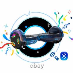 6.5 Inch Self Balance Scooter Galaxy Blue Hoverboard LED Lights For Kids-UK