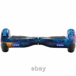6.5 Inch Self Balance Scooter Galaxy Blue Hoverboard LED Lights For Kids-UK