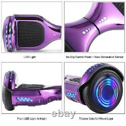 6.5 Inch Self Balancing Board Hoverboard Electric Scooter Chrome Purple