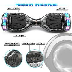6.5 Inch Self Balancing Board Hoverboard Electric Scooter LED Light Bluetooth