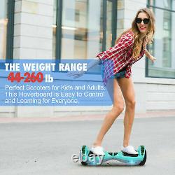 6.5 Kids Electric Self Balancing Scooters LED Bluetooth Hoverboard Skateboard