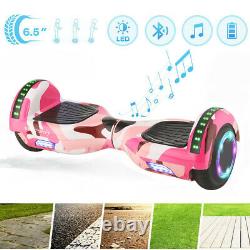 6.5 Self Balance Board Hover Scooter Bundle & Hoverkart Go Kart Seat LED Lights