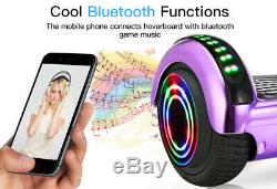 6.5 Self Balancing Electric Hover Scooter +LED Flash Wheels Bluetooth Board Bag
