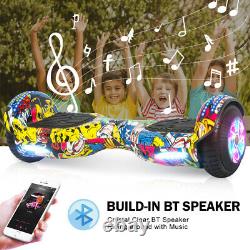 6.5 Self Balancing Electric Scooter + LED Flash Wheels Bluetooth Hover Board UK