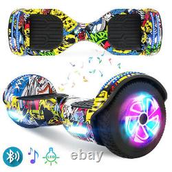 6.5 Self Balancing Electric Scooter LED Flash Wheels Bluetooth Hoverboard