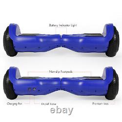 6.5 Wheel Light Hoverboard Bluetooth Electric Scooter Self-Balancing Board Blue