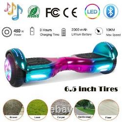 6.5 in Hoverboard Electric Scooter Self Balance Scooter Bluetooth LED Skateboard