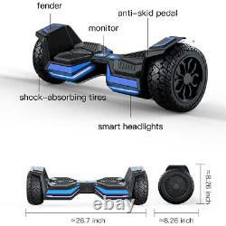 8.5 All Terrain Electric Self-balancing Hoverboard for Kids 8-12 700W 7.4MPH