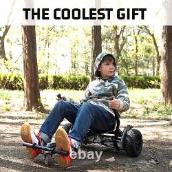 8.5 Self Balance Hoverboard Hoverkart Kart Seat Gifts Bluetooth Yellow Bundle