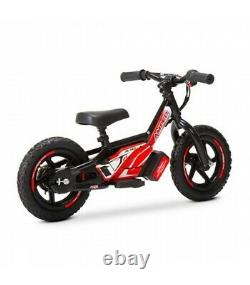 Amped A10 12 Kids Electric Balance Bike Combo Black/Red With Revvi Helmet