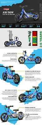 Amped A10 Black 150w 18v Electric Kids Age 3+ Balance Bike Blue