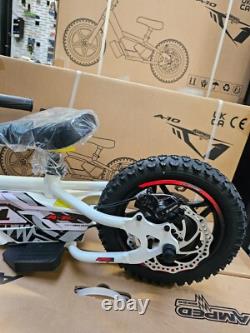 Amped A10 Black 150w 18v Electric Kids Age 3+ Balance Bike White Red New 2025
